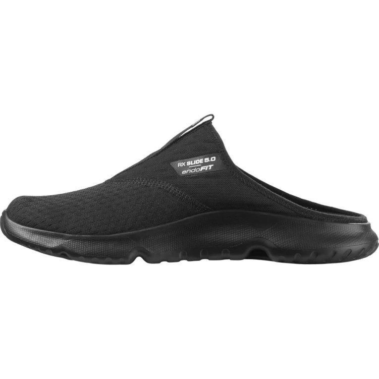 Black Salomon Reelax 5.0 Men's Slides | IE JE0432